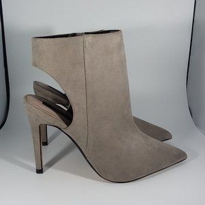 Zara Basic Collection Gray Booties Open Back NWT